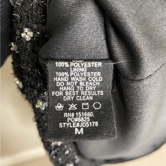 Storia Bodycon Black Mini Dress Size Small - Picture 4 of 4